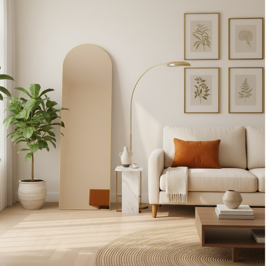 Spiegel staand ovaal - goud of zwart