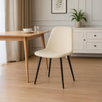 2 moderne stoelen set van velours met zwarte metalen poten - meerdere kleuren