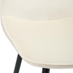 2 moderne stoelen set van velours met zwarte metalen poten - meerdere kleuren