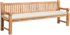 Park bank van massief teak hout met afneembare zitkussen - bruin