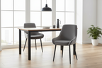 2 eetkamerstoelen set comfortabel velours met zwarte metalen poten - meerdere kleuren