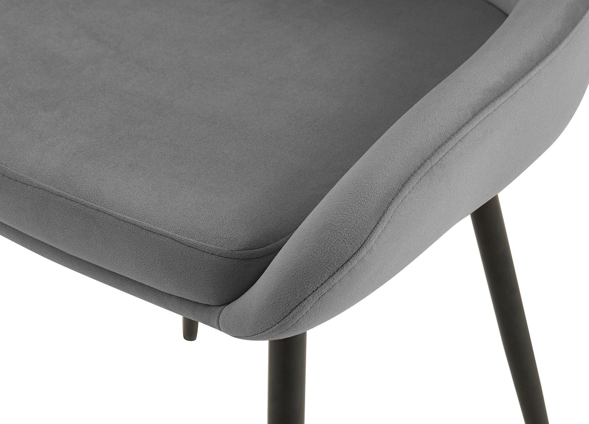 2 eetkamerstoelen set comfortabel velours met zwarte metalen poten - meerdere kleuren