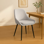 2 eetkamerstoelen set comfortabel velours met zwarte metalen poten - meerdere kleuren