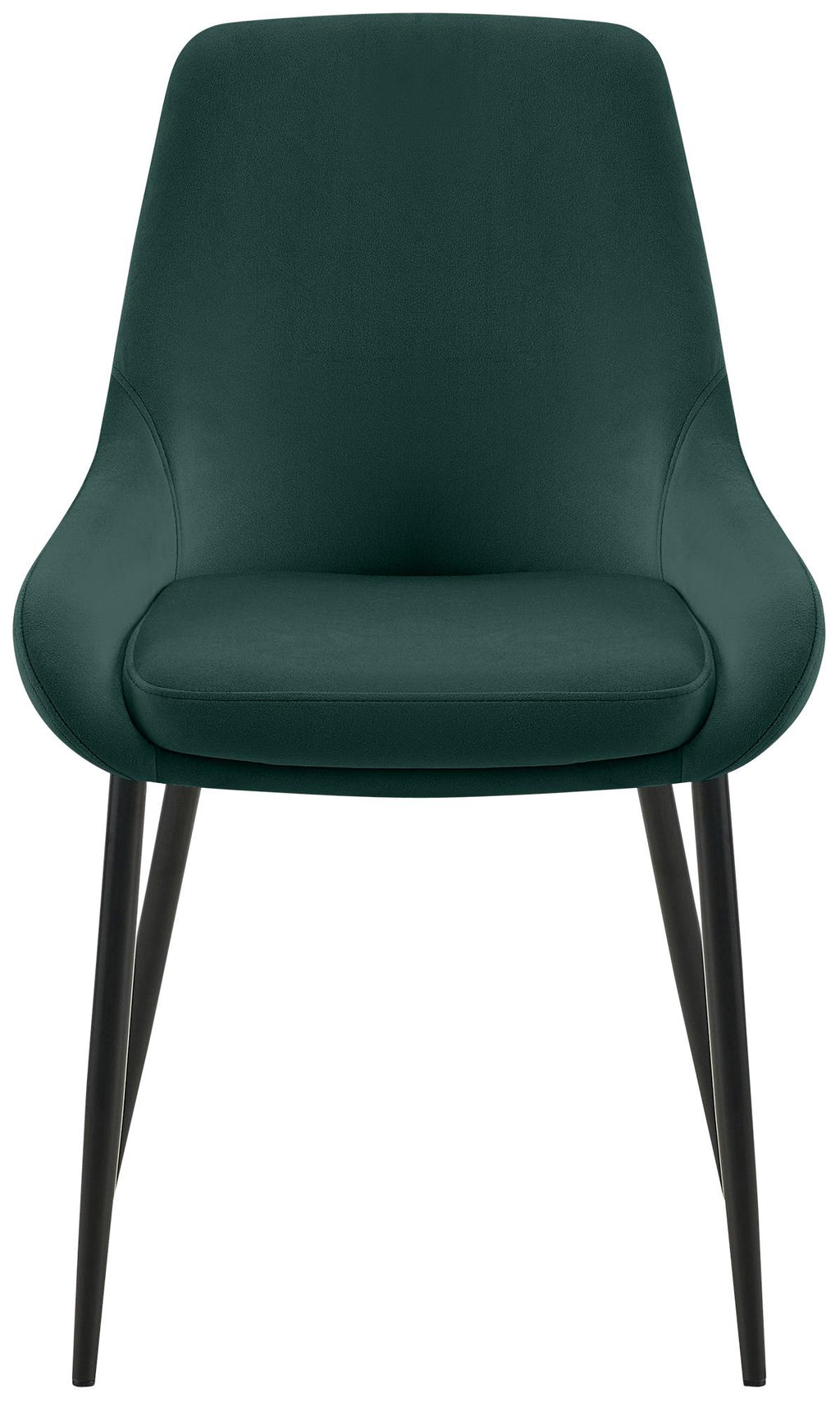 2 eetkamerstoelen set comfortabel velours met zwarte metalen poten - meerdere kleuren