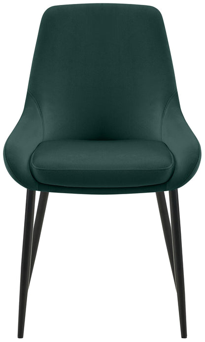 2 eetkamerstoelen set comfortabel velours met zwarte of gouden poten - meerdere kleuren