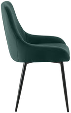 2 eetkamerstoelen set comfortabel velours met zwarte metalen poten - meerdere kleuren