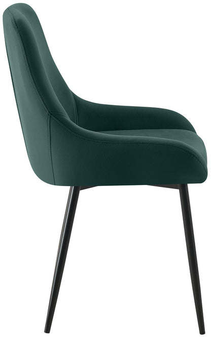 2 eetkamerstoelen set comfortabel velours met zwarte of gouden poten - meerdere kleuren