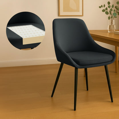 2 eetkamerstoelen set comfortabel velours met zwarte of gouden poten - meerdere kleuren