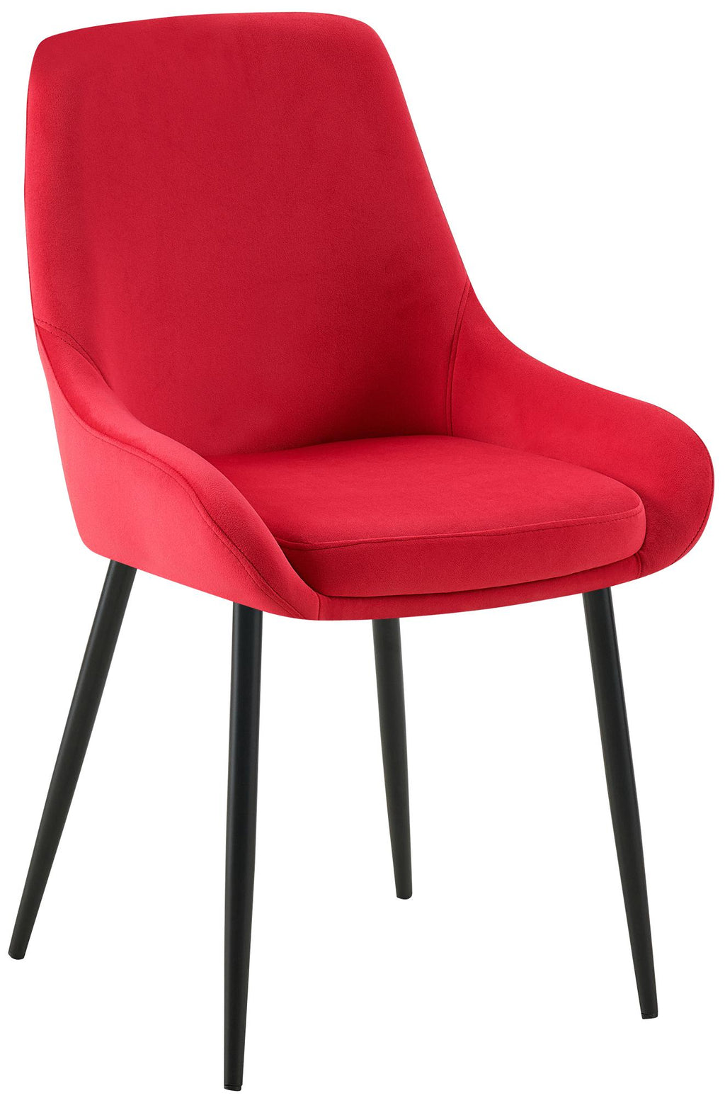2 eetkamerstoelen set comfortabel velours met zwarte metalen poten - meerdere kleuren