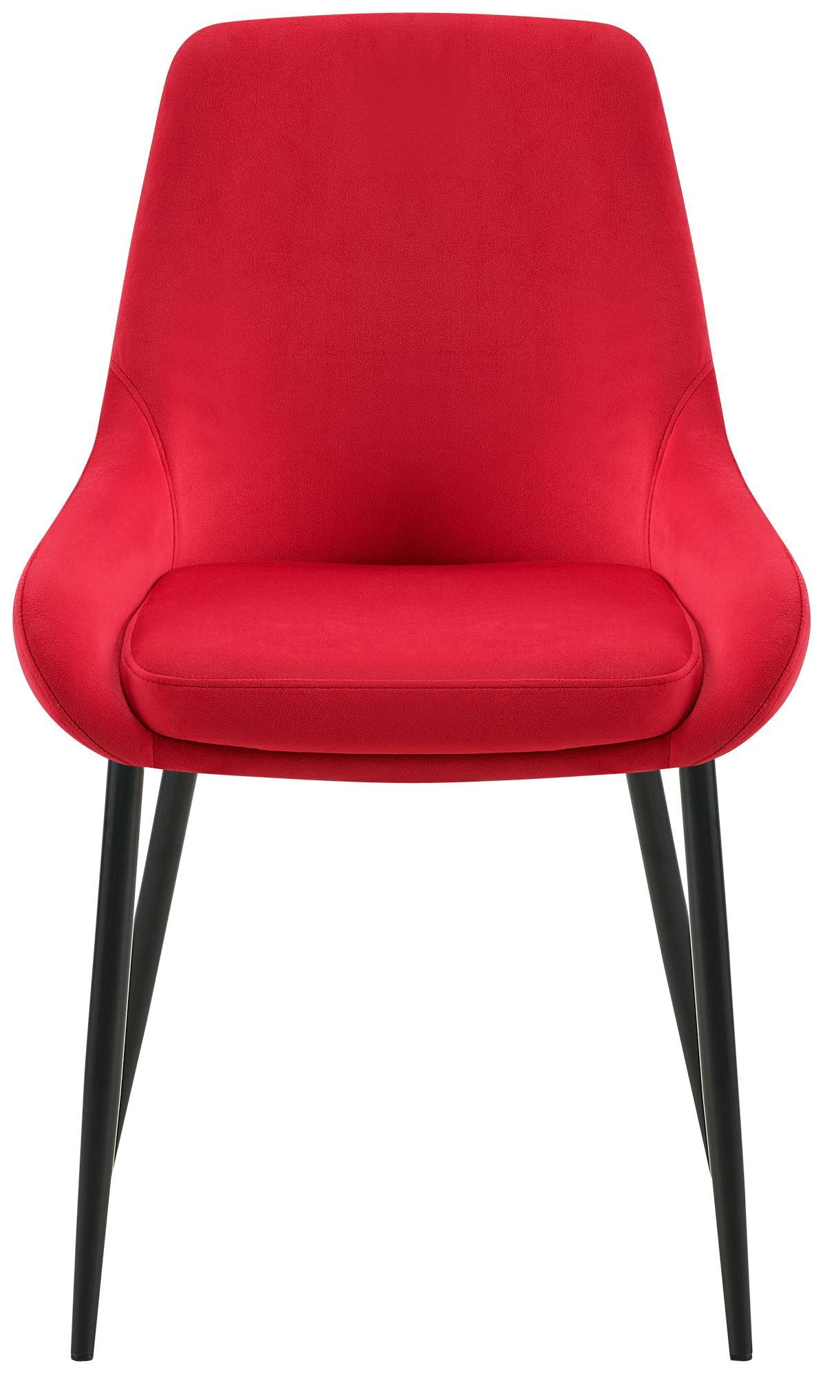 2 eetkamerstoelen set comfortabel velours met zwarte metalen poten - meerdere kleuren