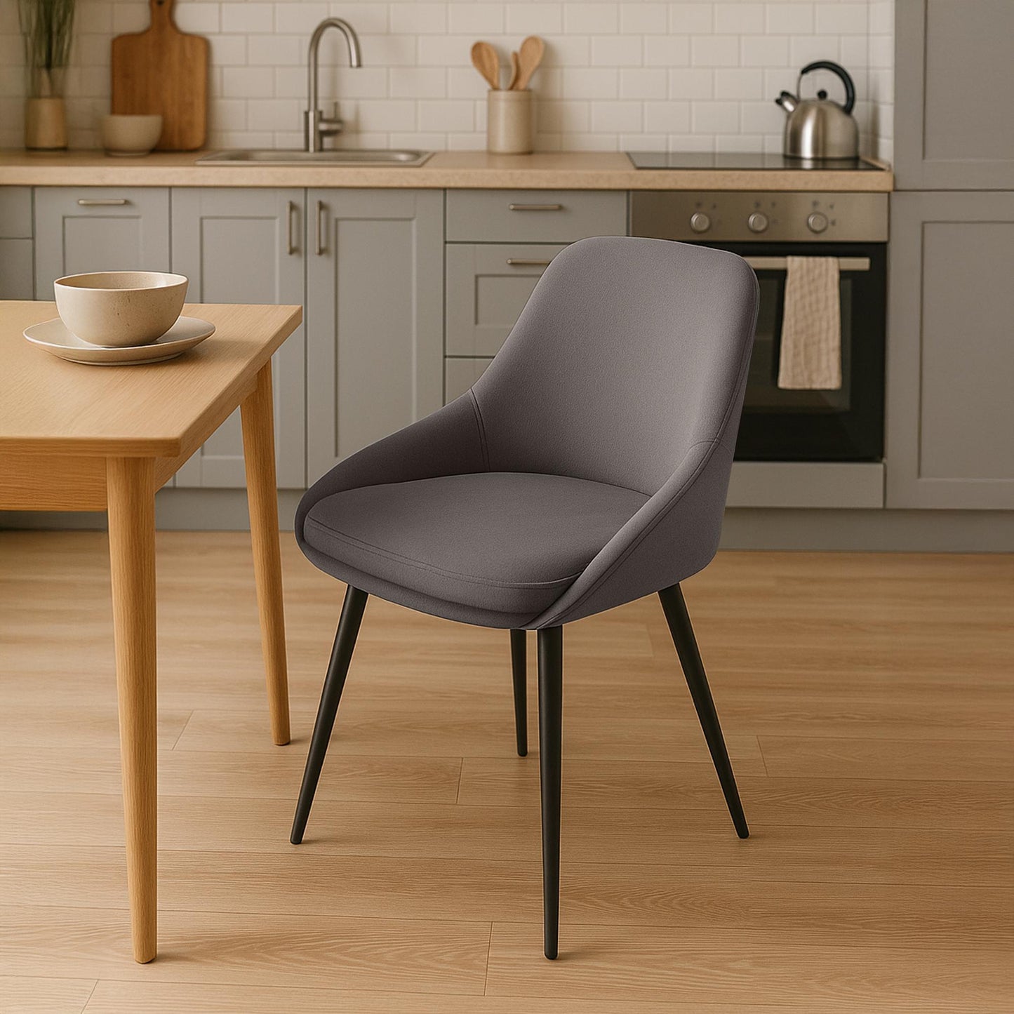 2 eetkamerstoelen set comfortabel velours met zwarte of gouden poten - meerdere kleuren