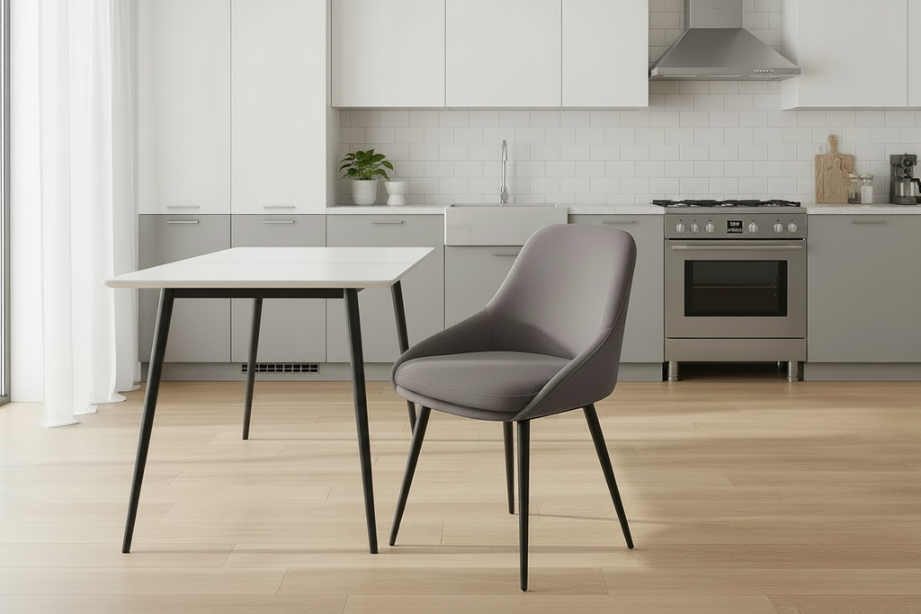 2 eetkamerstoelen set comfortabel velours met zwarte metalen poten - meerdere kleuren