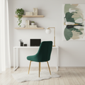 2 eetkamerstoelen set comfortabel velours met gouden metalen poten - meerdere kleuren