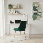 2 eetkamerstoelen set comfortabel velours met gouden metalen poten - meerdere kleuren