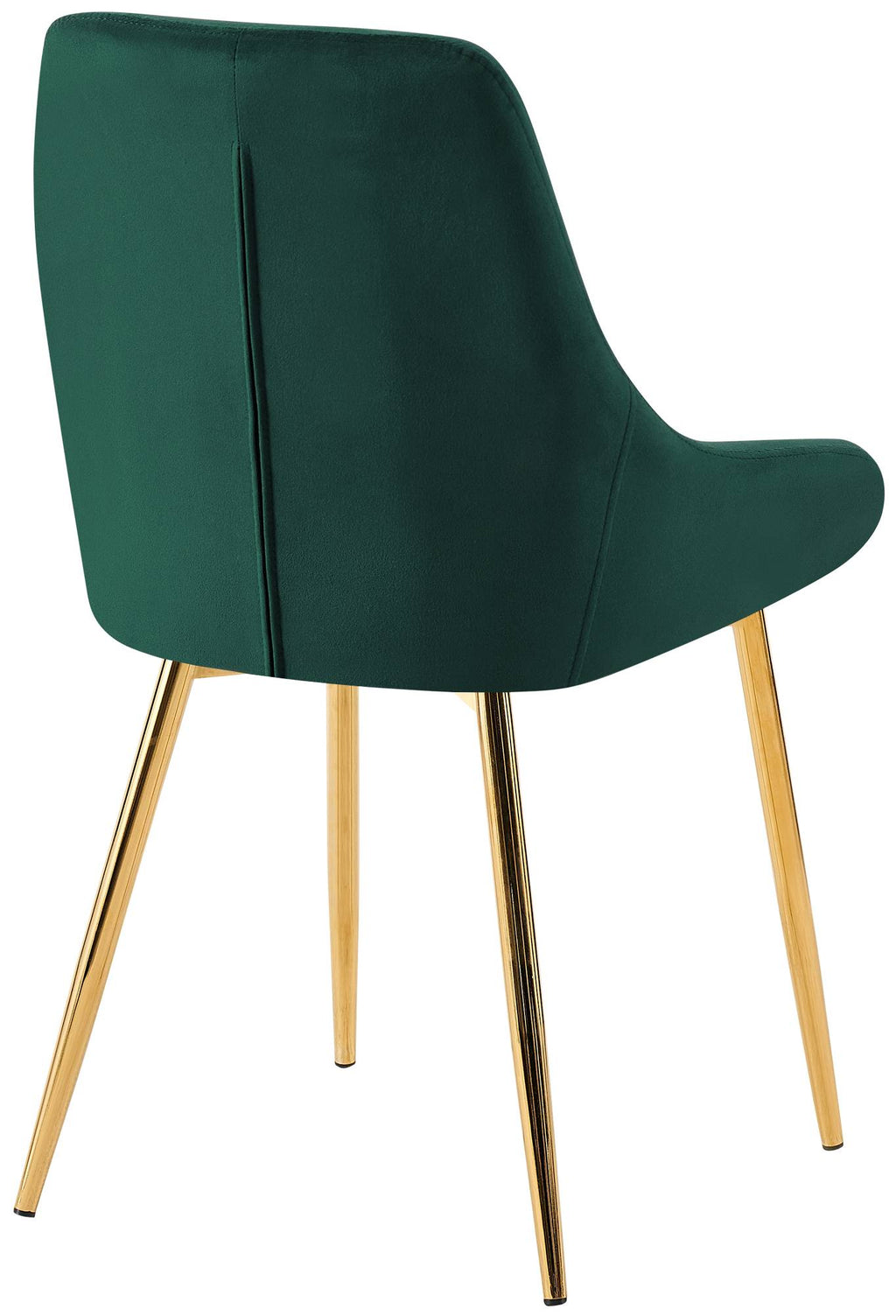 2 eetkamerstoelen set comfortabel velours met gouden metalen poten - meerdere kleuren