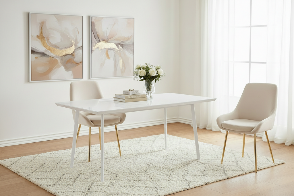 2 eetkamerstoelen set comfortabel velours met gouden metalen poten - meerdere kleuren