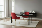 2 eetkamerstoelen set comfortabel velours met gouden metalen poten - meerdere kleuren