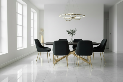 2 eetkamerstoelen set comfortabel velours met zwarte of gouden poten - meerdere kleuren