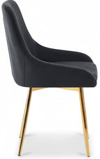 2 eetkamerstoelen set comfortabel velours met gouden metalen poten - meerdere kleuren