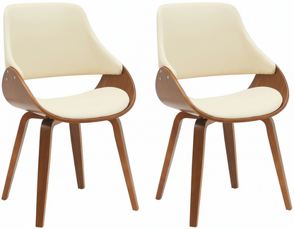 2 design stoelen set woonkamer hout - meerdere kleuren