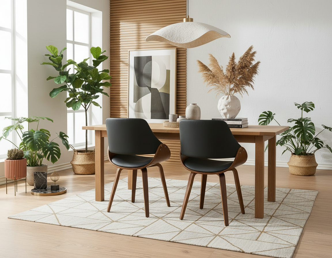 2 design stoelen set woonkamer hout - meerdere kleuren