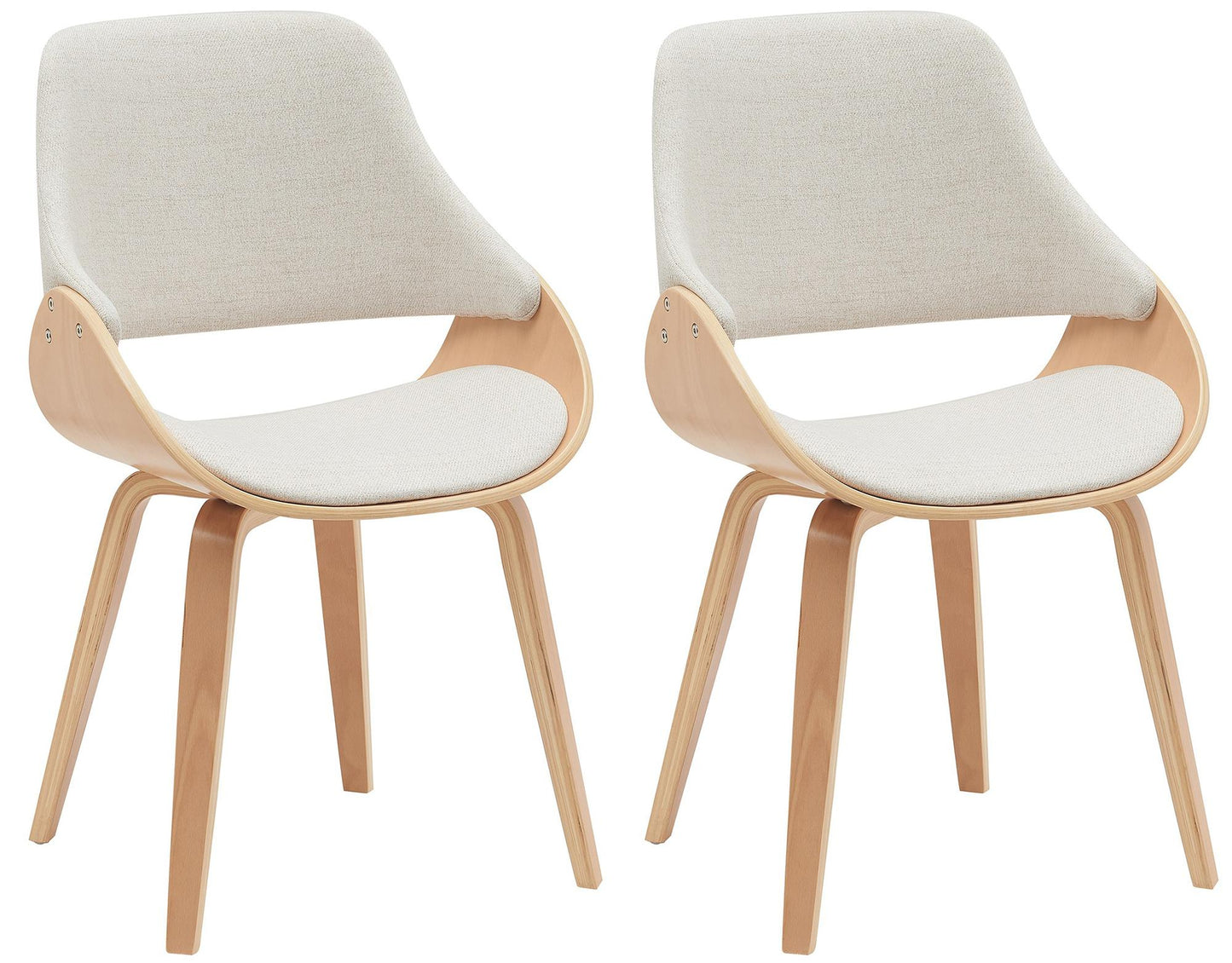 2 design stoelen set woonkamer hout - meerdere kleuren