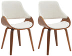 2 design stoelen set woonkamer van hout en stof - meerdere kleuren