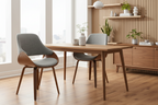 2 design stoelen set woonkamer van hout en stof - meerdere kleuren
