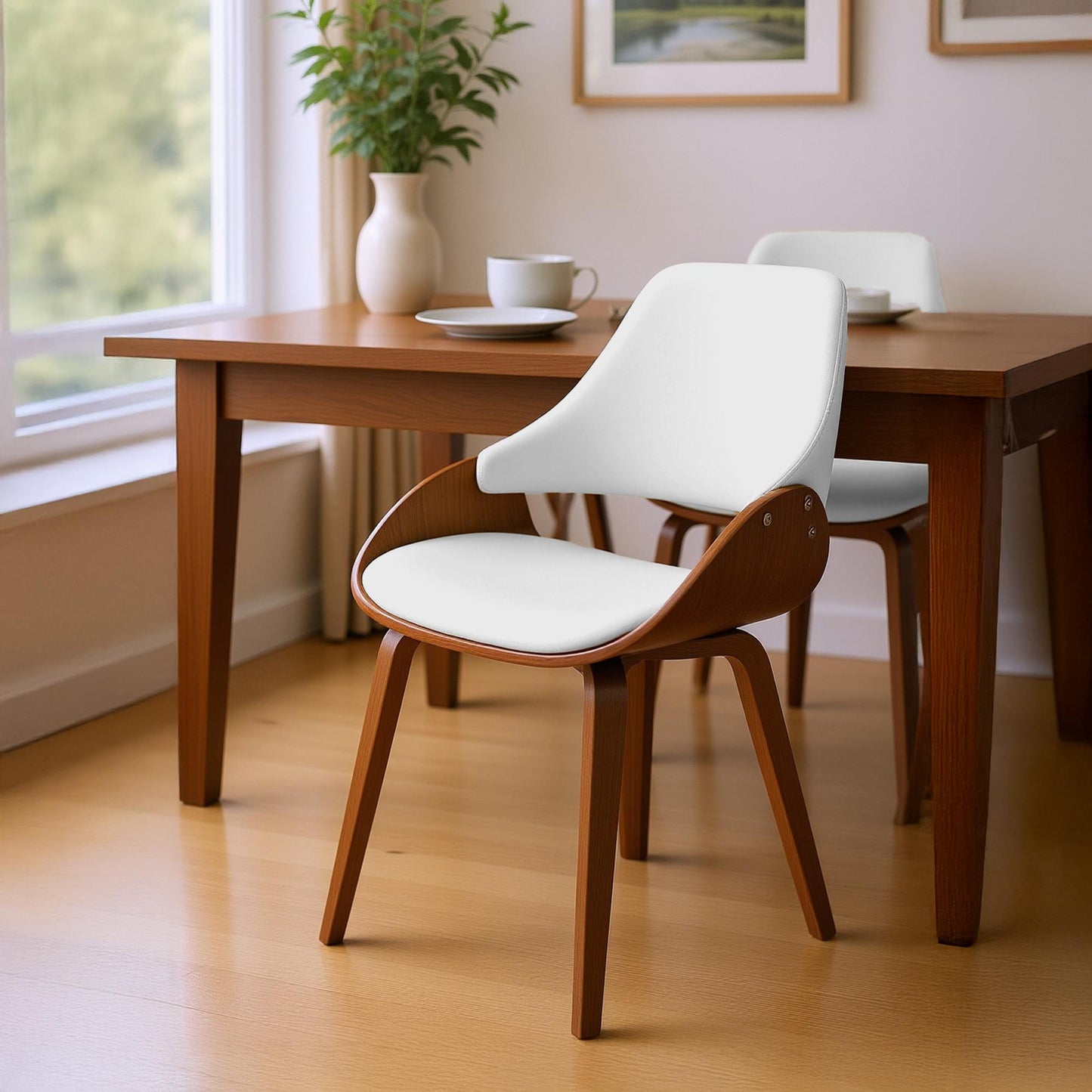 2 design stoelen set woonkamer hout - meerdere kleuren