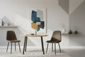 2 moderne stoelen set van velours met zwarte metalen poten - meerdere kleuren