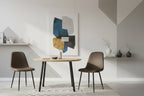 2 moderne stoelen set van velours met zwarte metalen poten - meerdere kleuren