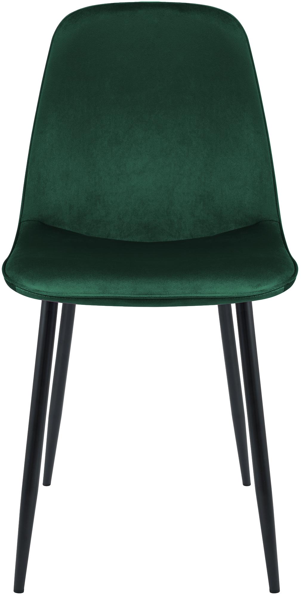 2 moderne stoelen set van velours met zwarte metalen poten - meerdere kleuren