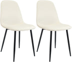 2 moderne stoelen set van velours met zwarte metalen poten - meerdere kleuren