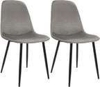 2 moderne stoelen set van velours met zwarte metalen poten - meerdere kleuren