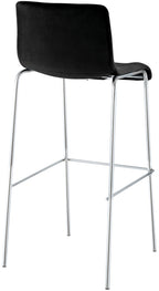 Barkruk met rugleuning modern velvet chroom - meerdere kleuren