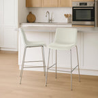 Barkruk met rugleuning modern velvet chroom - meerdere kleuren