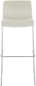Barkruk met rugleuning modern velvet chroom - meerdere kleuren