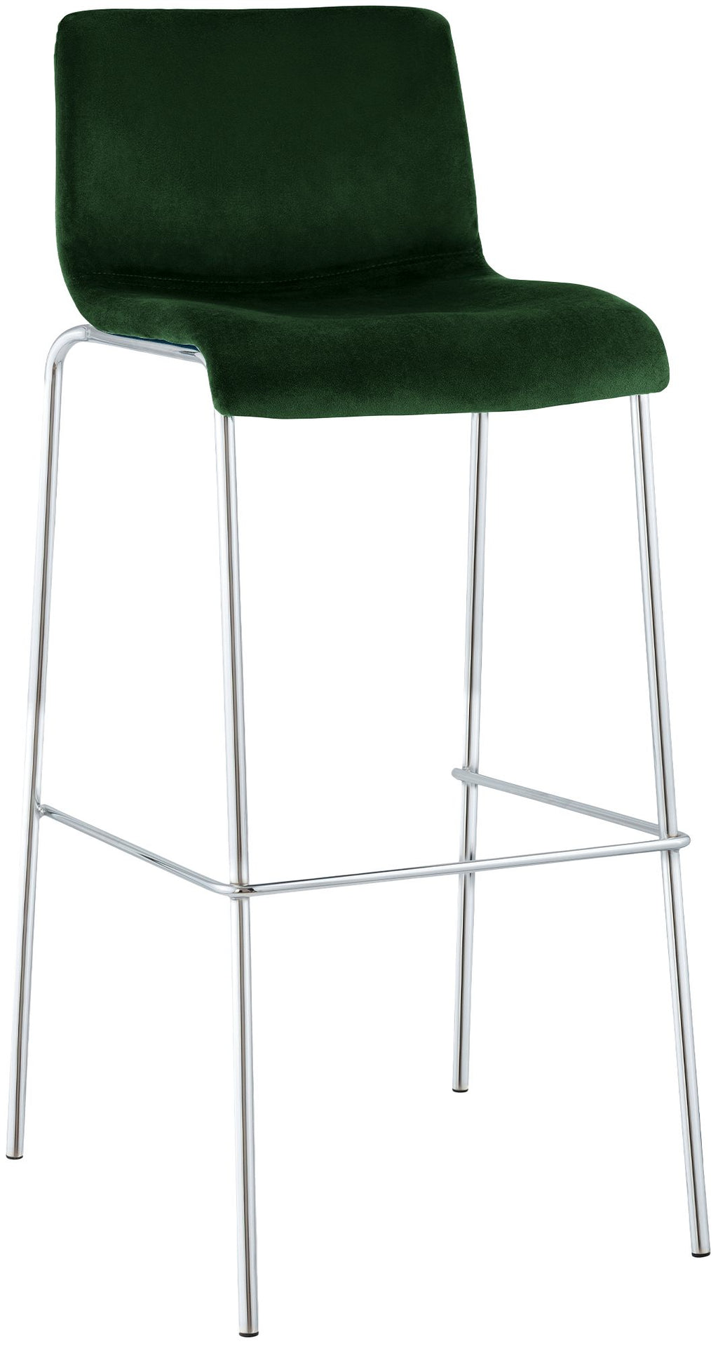 Barkruk met rugleuning modern velvet chroom - meerdere kleuren