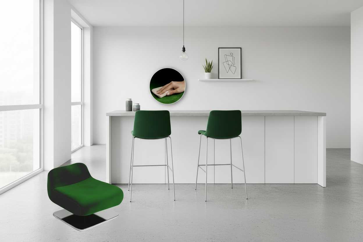 Barkruk met rugleuning modern velvet chroom - meerdere kleuren