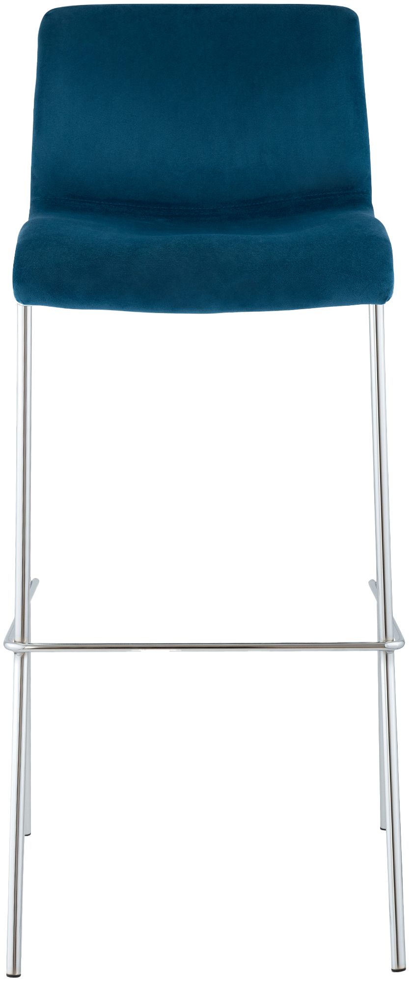 Barkruk met rugleuning modern velvet chroom - meerdere kleuren