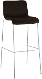 Barkruk met rugleuning modern velvet chroom - meerdere kleuren