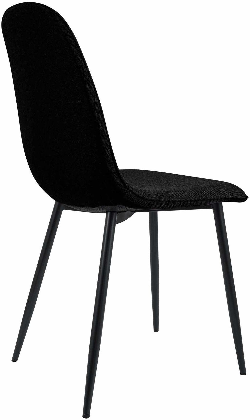 2 moderne stoelen set van stof met zwarte metalen poten - meerdere kleuren