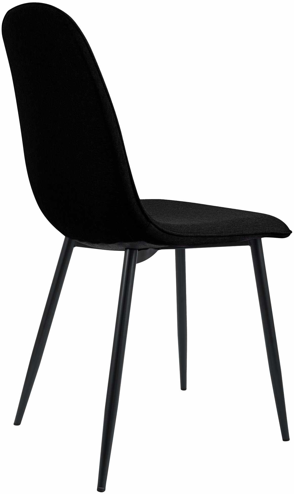 2 moderne stoelen set van stof met zwarte metalen poten - meerdere kleuren