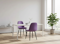 2 moderne stoelen set van stof met zwarte metalen poten - meerdere kleuren