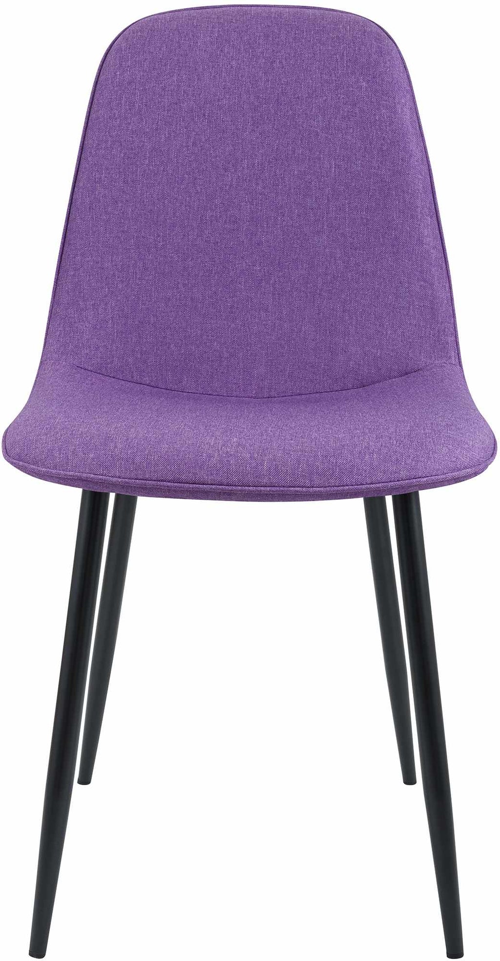 2 moderne stoelen set van stof met zwarte metalen poten - meerdere kleuren