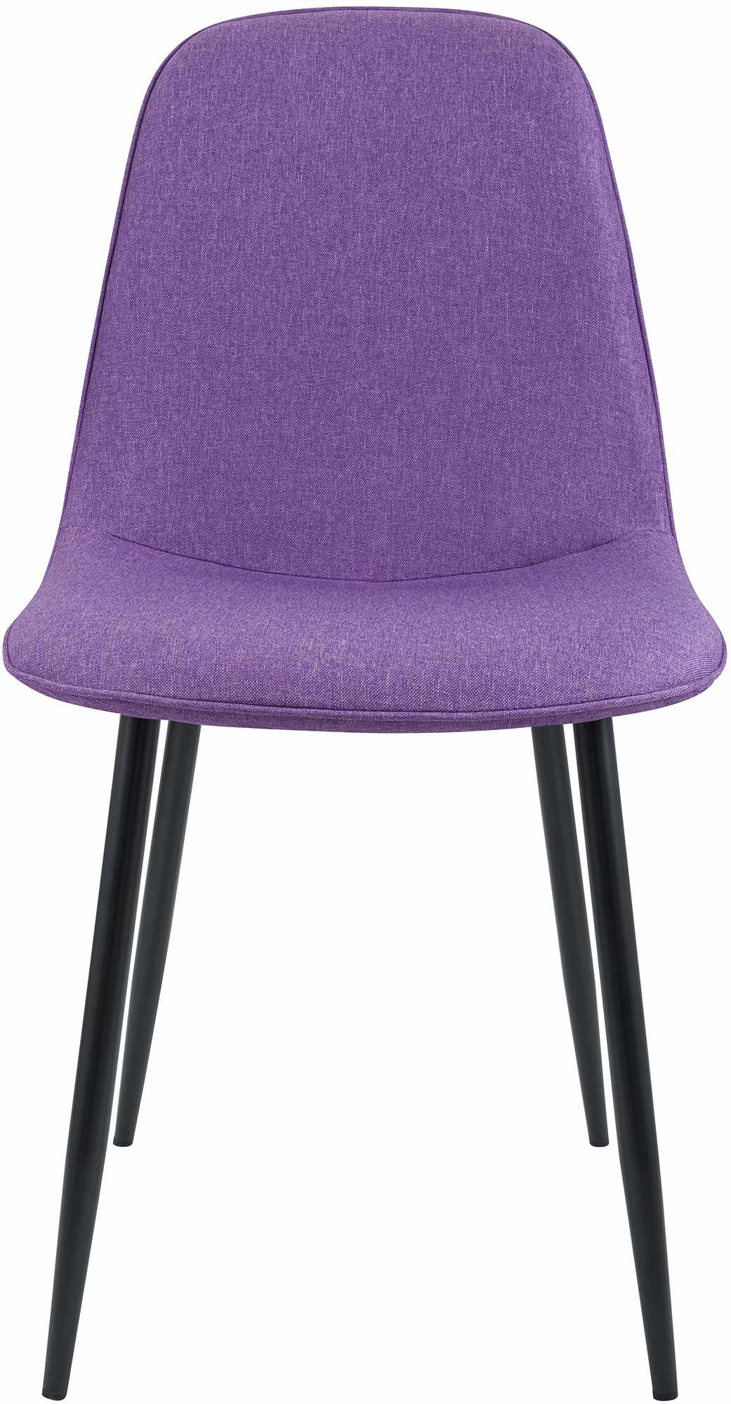 2 moderne stoelen set van stof met zwarte metalen poten - meerdere kleuren