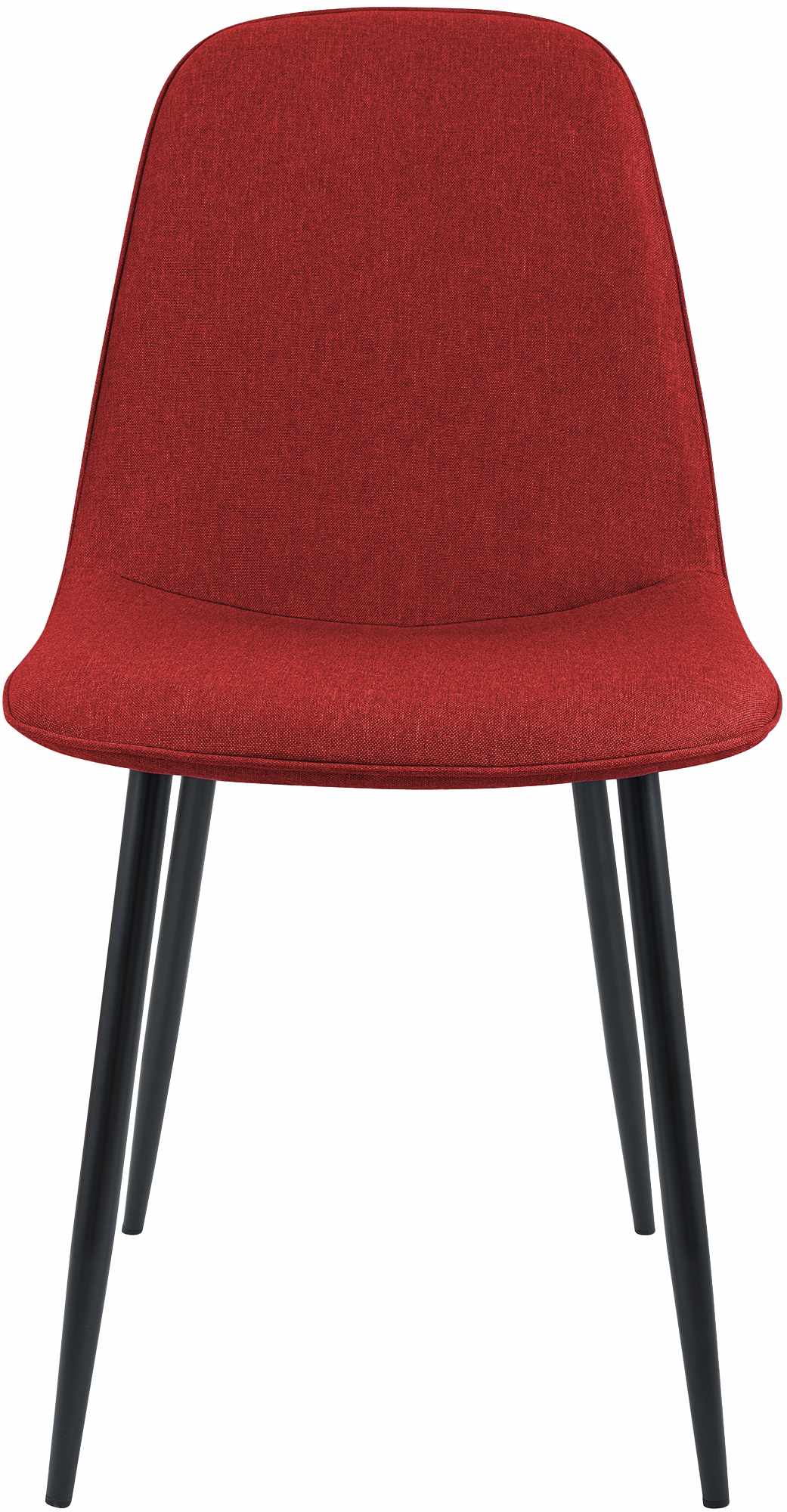 2 moderne stoelen set van stof met zwarte metalen poten - meerdere kleuren