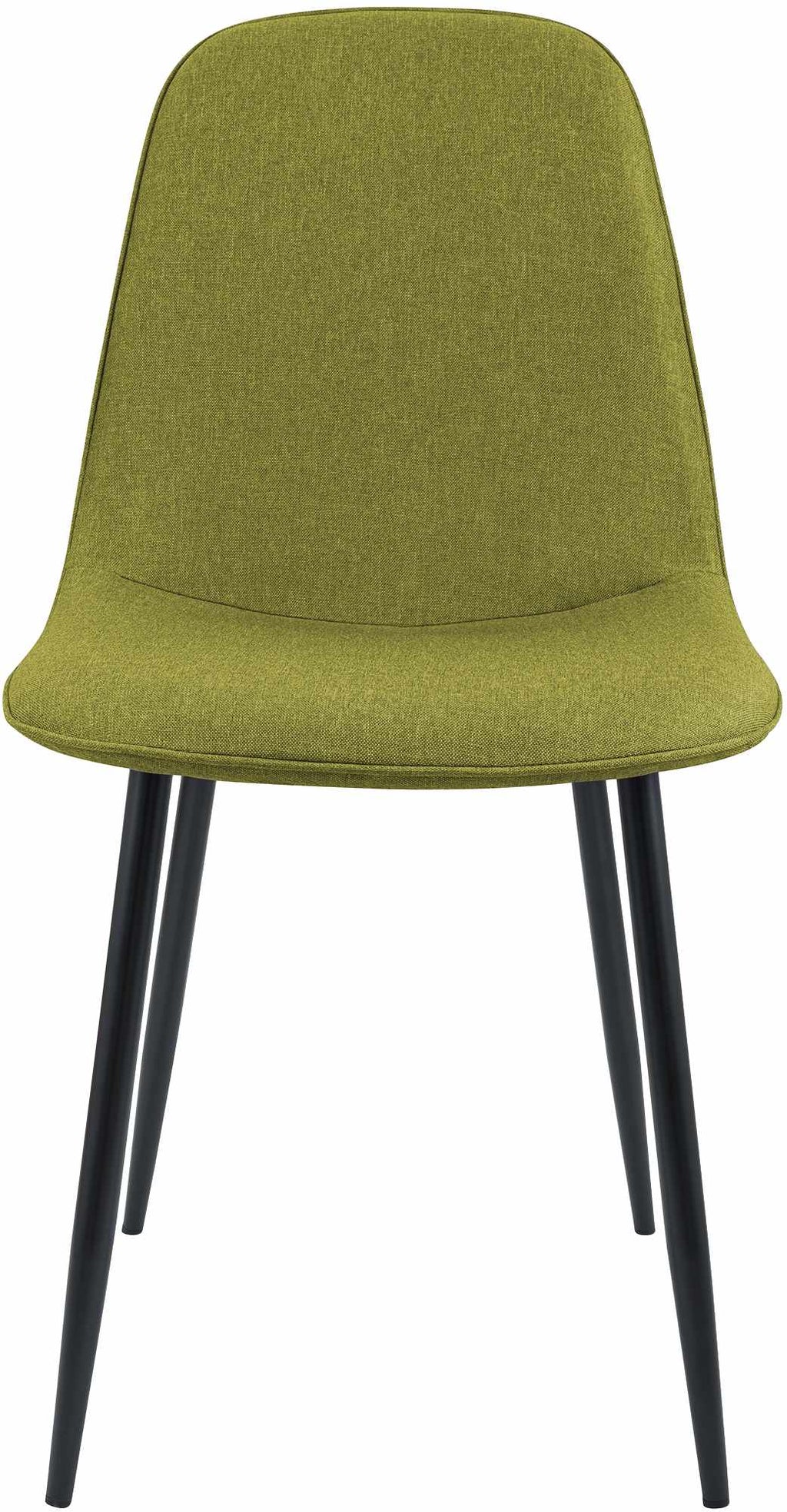 2 moderne stoelen set van stof met zwarte metalen poten - meerdere kleuren