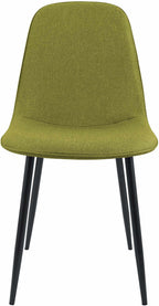 2 moderne stoelen set van stof met zwarte metalen poten - meerdere kleuren