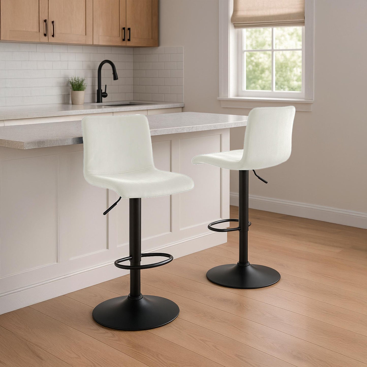 Barkruk draaibaar en verstelbaar met rugleuning modern velvet - meerdere kleuren